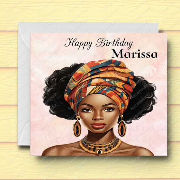 Black Woman Birthday Card C2